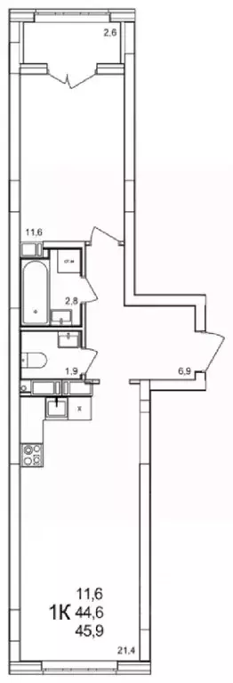1-к кв. Нижегородская область, Нижний Новгород д. Анкудиновка, КМ ... - Фото 1