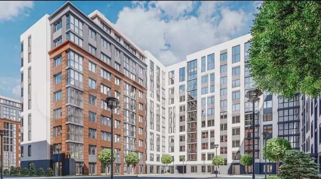 1-к. квартира, 45,9 м, 3/9 эт. - Фото 0