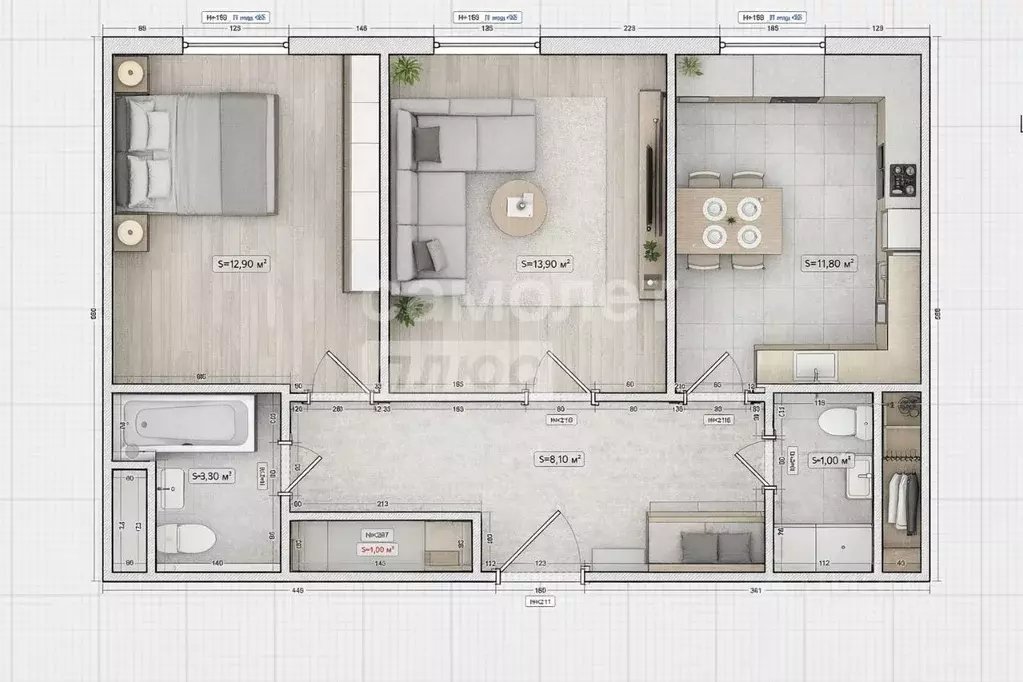 2-к кв. Москва Волоколамское ш., 71/22к1 (52.3 м) - Фото 2