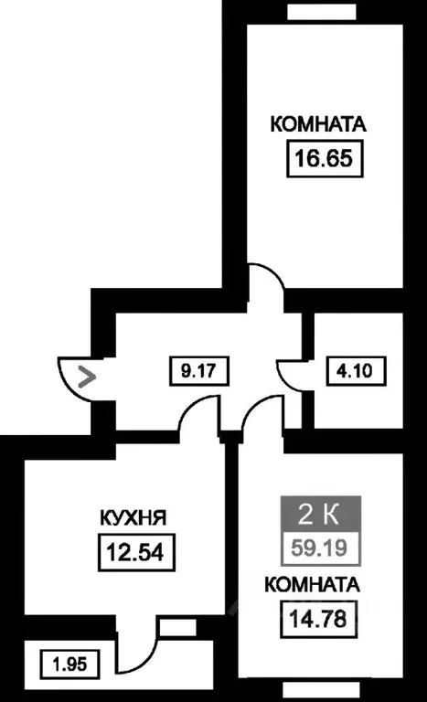 2-к кв. Краснодарский край, Краснодар ул. Летчика Позднякова, 2к7 ... - Фото 2