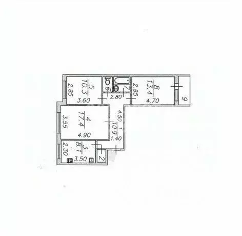 3-к кв. Астраханская область, Астрахань Красная Набережная ул., 229 ... - Фото 1