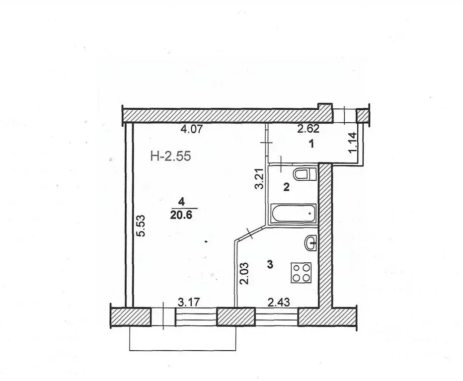 1-к кв. Волгоградская область, Волжский ул. Энгельса, 16 (32.1 м) - Фото 1