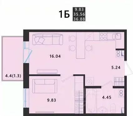 1-к кв. Псковская область, Псковский район, Завеличенская волость, д. ... - Фото 1