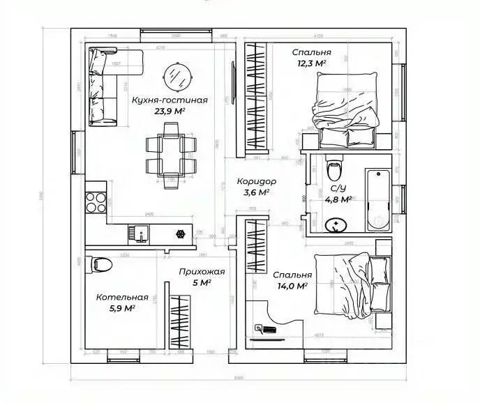 Дом в Тверская область, Калининский муниципальный округ, Тихий Берег в ... - Фото 1