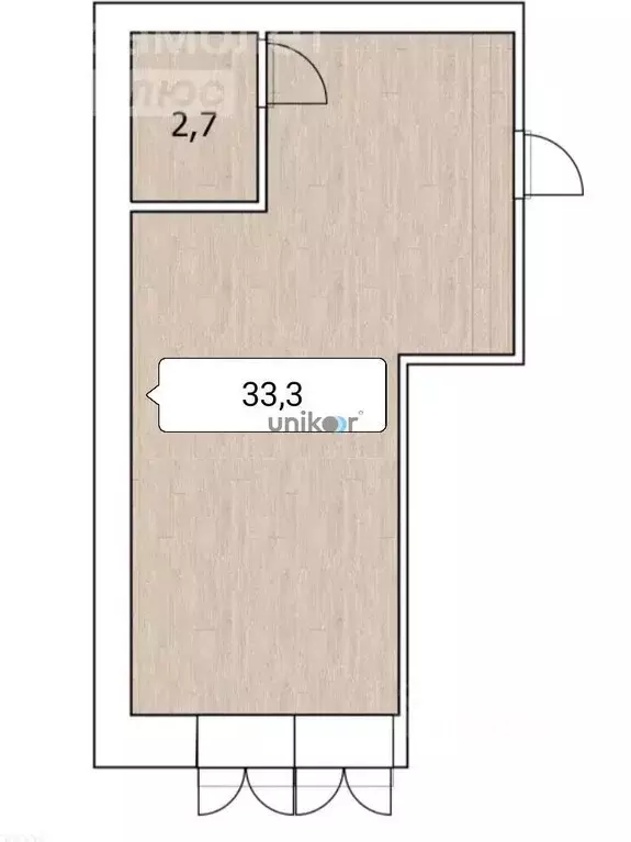 1-к кв. Башкортостан, Уфа ул. Генерала Горбатова, 7/5 (33.0 м) - Фото 1