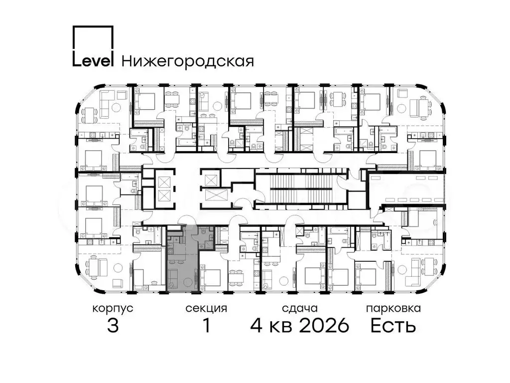 Квартира-студия, 21,9 м, 33/37 эт. - Фото 1