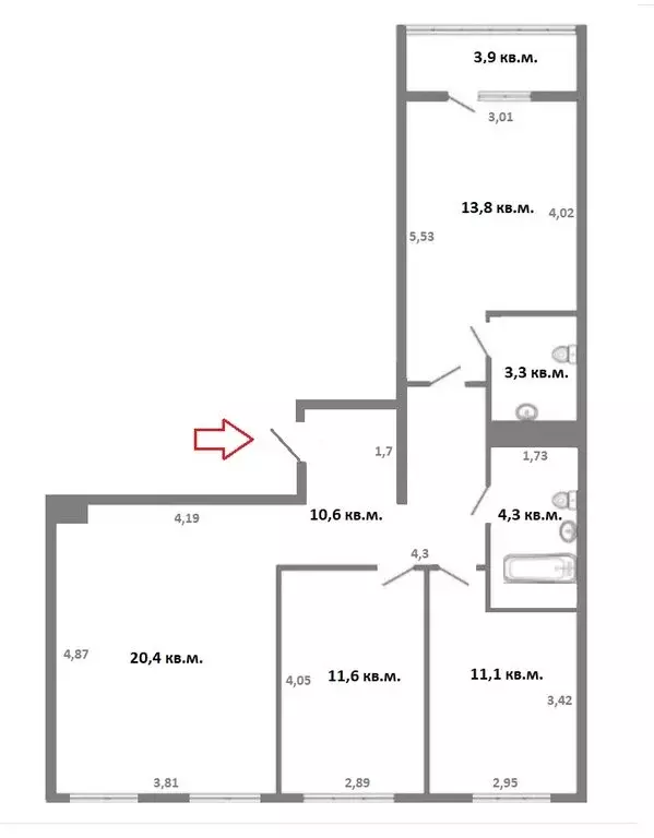 4-комнатная квартира: Екатеринбург, Лучистая улица, 6 (75.1 м) - Фото 0