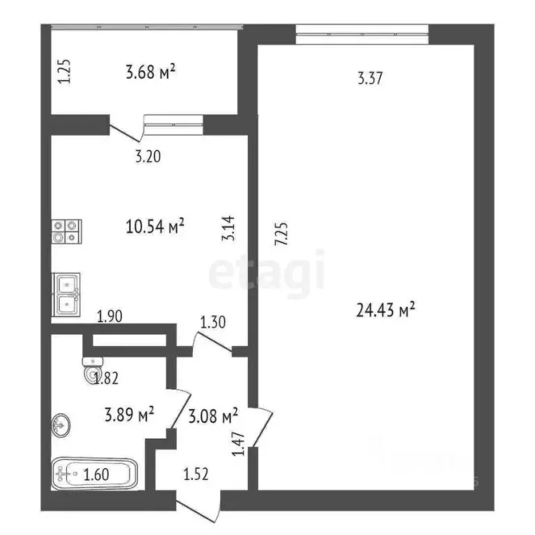 1-к кв. Москва Озерная ул., 9 (40.0 м) - Фото 2