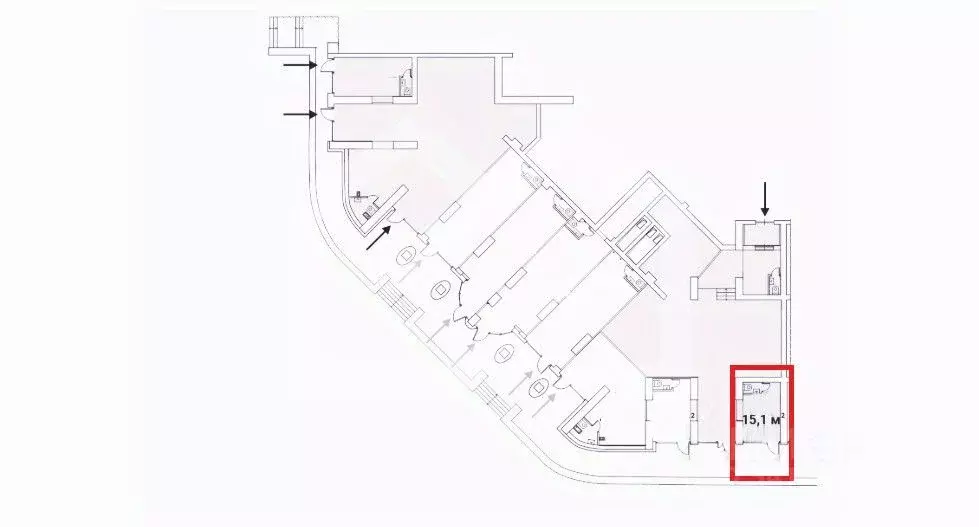 Помещение свободного назначения в Москва Ярцевская ул., 27к1 (15 м) - Фото 2