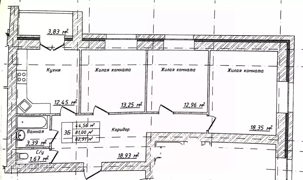 3-к кв. Владимирская область, Владимир Фестивальная ул., 2 (81.0 м) - Фото 1