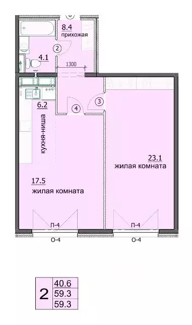 2-к кв. Пензенская область, Пенза ул. Яшиной, 8 (59.3 м) - Фото 0