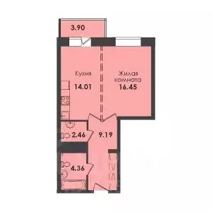 1-к кв. Иркутская область, Иркутск ул. Якоби, 6 (50.37 м) - Фото 0