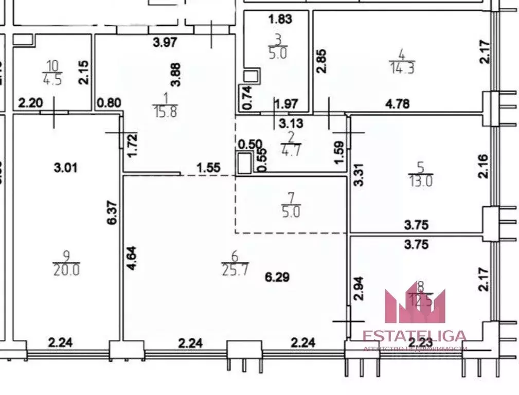 5-к кв. Москва Озерная ул., 1к3 (120.5 м) - Фото 1