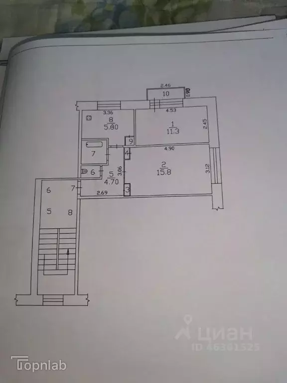 2-к кв. Челябинская область, Сосновский муниципальный округ, с. ... - Фото 2