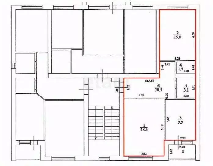 2-к кв. Ульяновская область, Ульяновск ул. Генерала Мельникова, 1А ... - Фото 2