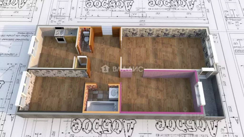 3-к кв. Иркутская область, Ангарск 17-й мкр, 6 (58.2 м) - Фото 1