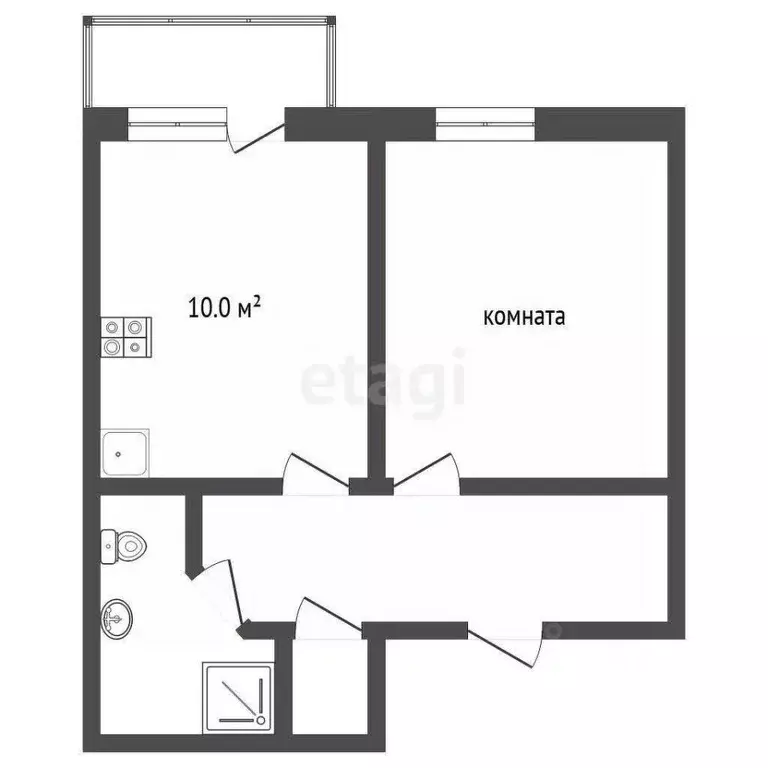 1-к кв. Краснодарский край, Анапа ул. Ивана Голубца, 147 (34.0 м) - Фото 2