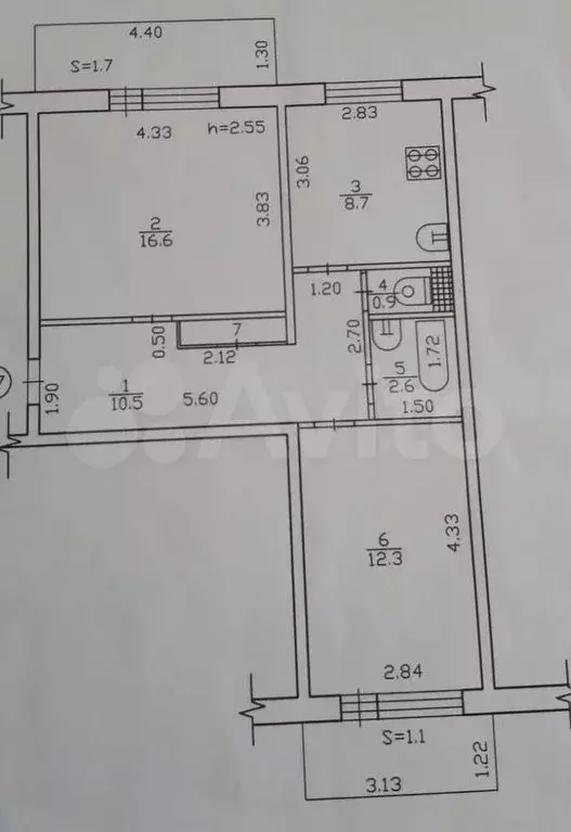 2-к. квартира, 56 м, 9/9 эт. - Фото 0