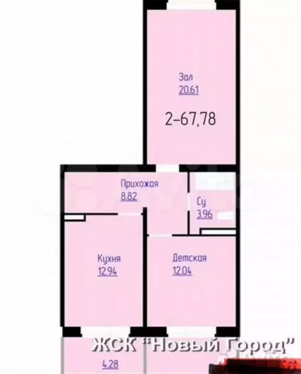 2-к. квартира, 68 м, 6/9 эт. - Фото 0