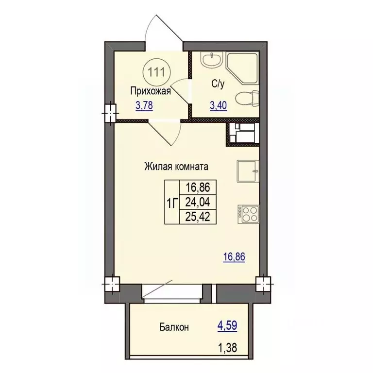 1-к кв. Псковская область, Псковский район, Завеличенская волость, д. ... - Фото 1