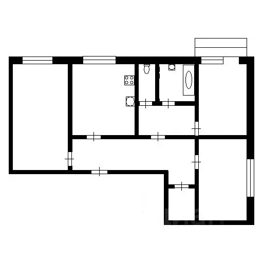 3-к кв. Омская область, Омск ул. Крупской, 27 (72.0 м) - Фото 1