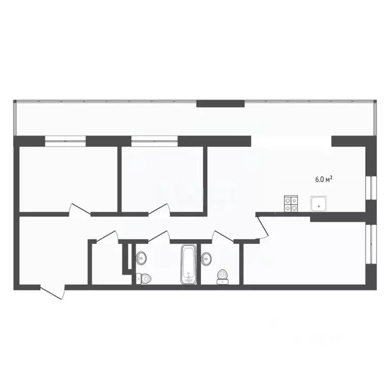 4-к кв. Тюменская область, Тюмень ул. Газовиков, 73 (91.0 м) - Фото 1