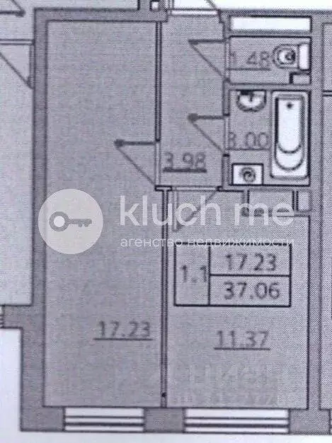 1-к кв. Татарстан, Казань ул. Братьев Батталовых, 20Ак2 (37.1 м) - Фото 2