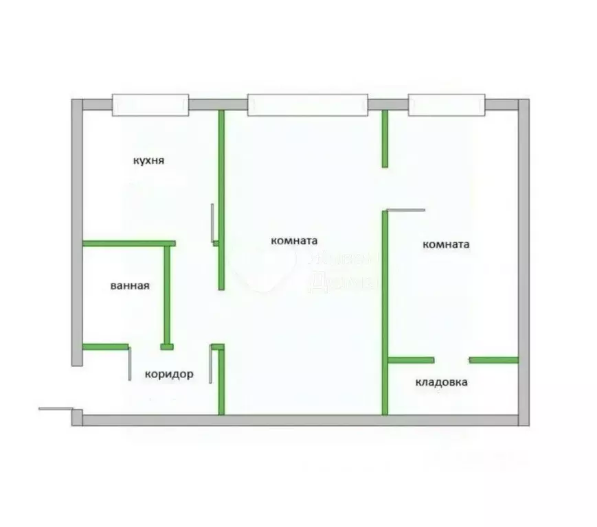 2-к кв. Волгоградская область, Волгоград ул. Маршала Еременко, 53 ... - Фото 2