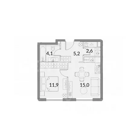 2-к кв. Москва Дубининская ул., 59Б (39.0 м) - Фото 1