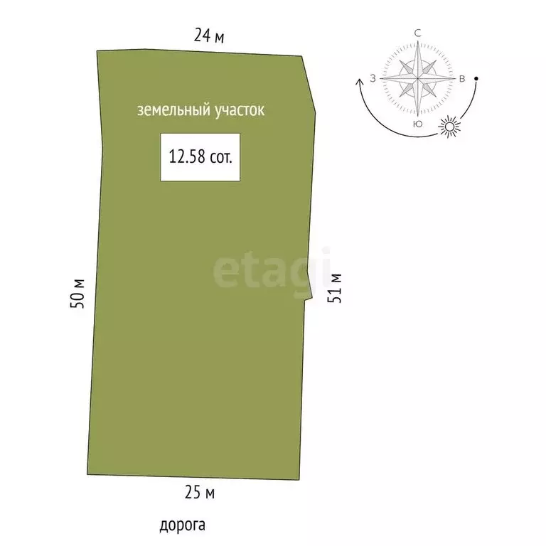 Участок в Муром, улица Красина (12.58 м) - Фото 0