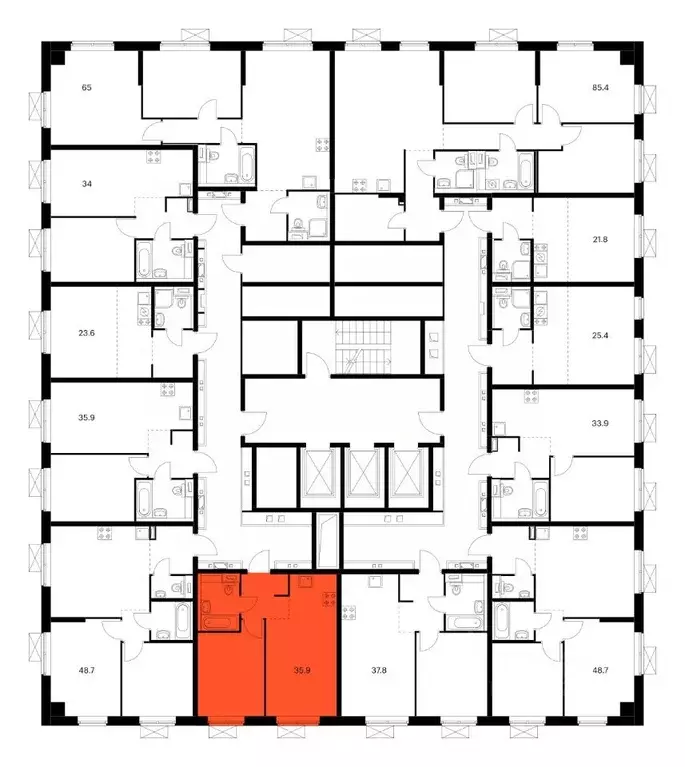 1-к кв. Москва Римского-Корсакова 11 жилой комплекс, 13 (35.0 м) - Фото 1