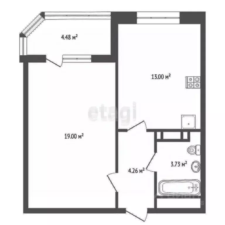 1-к кв. Дагестан, Махачкала ул. Грязелечебная, 48Ак3 (48.0 м) - Фото 1