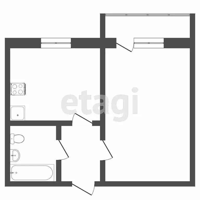 1-комнатная квартира: Ростов-на-Дону, проспект Ленина, 245/4 (38 м) - Фото 1