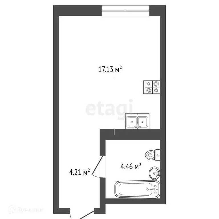Продаётся квартира-студия, 25.8 м - Фото 1