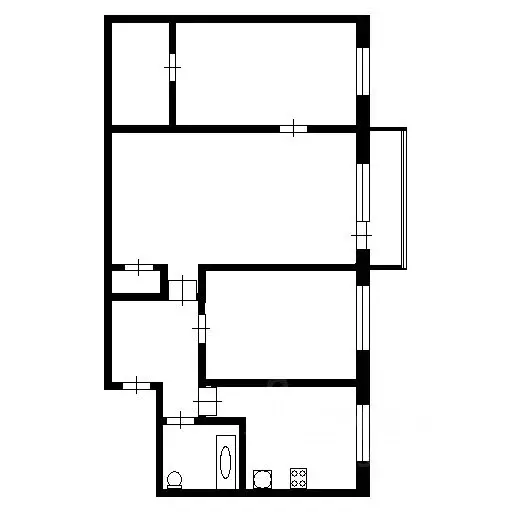 3-к кв. Омская область, Омск просп. Мира, 88 (58.1 м) - Фото 1