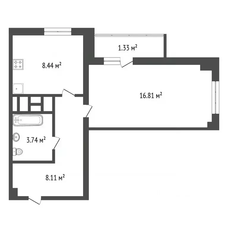 1-к кв. Красноярский край, Красноярск Судостроительная ул., 27Д (38.2 ... - Фото 2