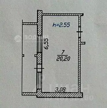 комната чувашия, чебоксары ул. мате залка, 15 (21.0 м) - Фото 1