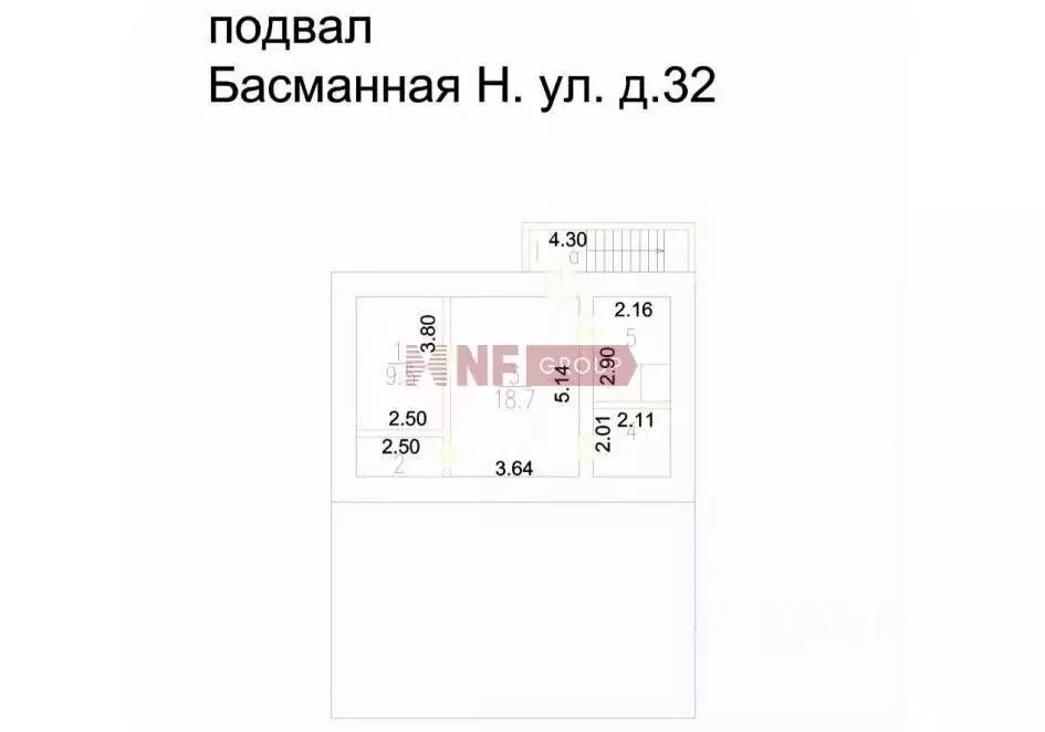 Торговая площадь в Москва Новая Басманная ул., 32 (141 м) - Фото 1