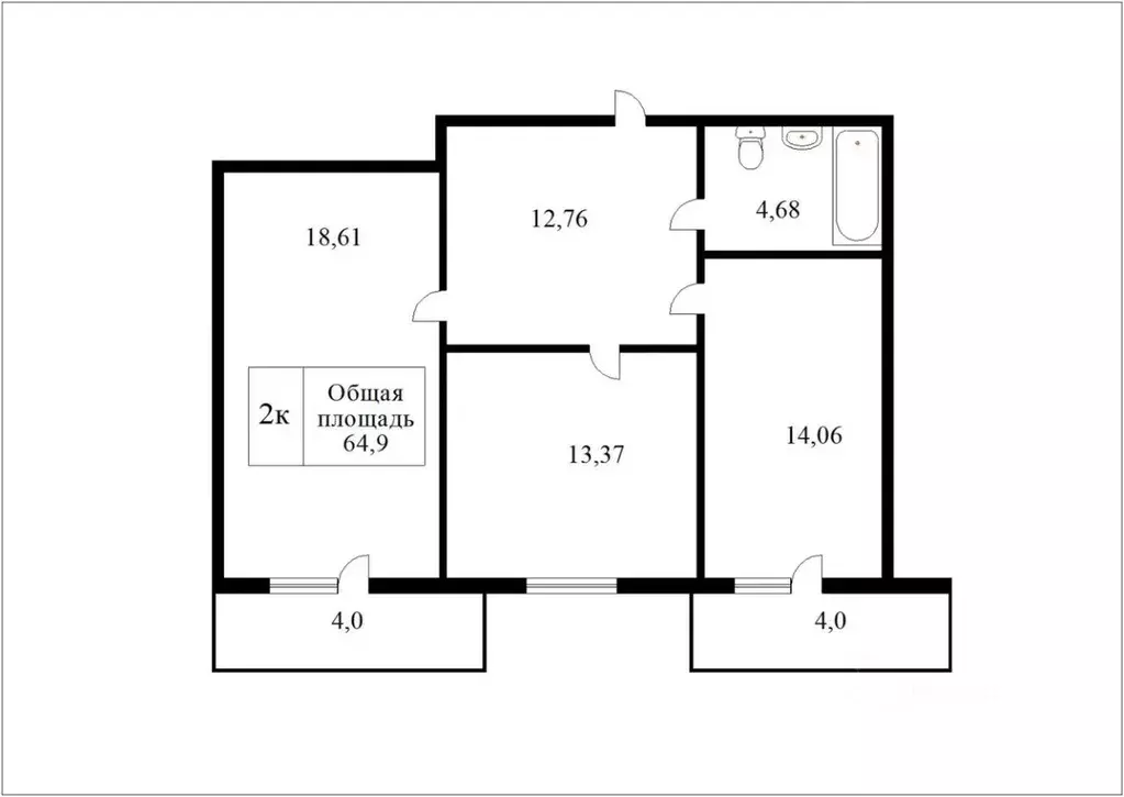 2-к кв. Новосибирская область, Новосибирск Овражная ул., 12 (65.2 м) - Фото 1