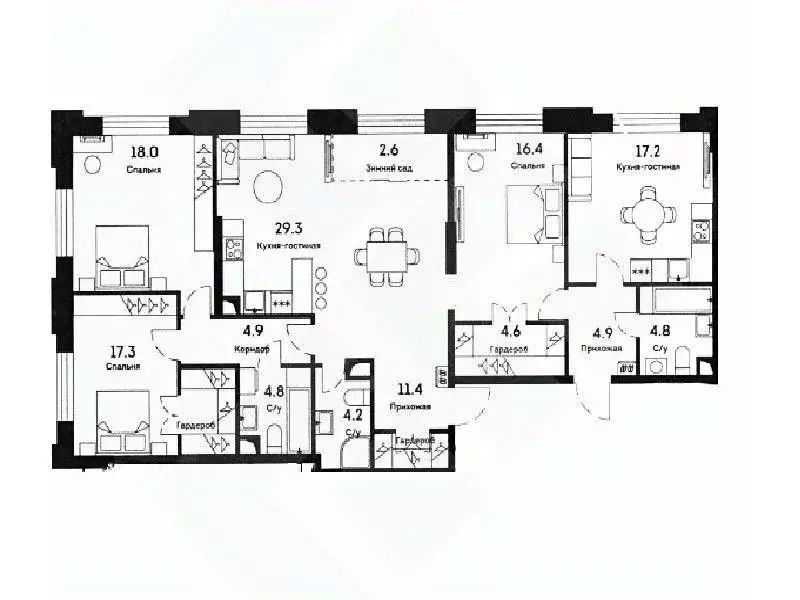 5-к кв. Москва ул. Архитектора Власова, 71к2 (143.0 м) - Фото 0