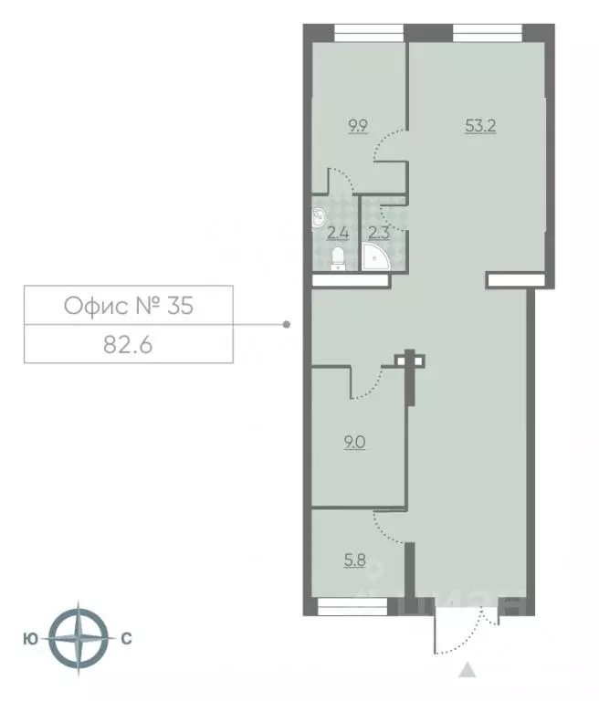 Помещение свободного назначения в Москва 2-й этап тер., Лучи жилой ... - Фото 1