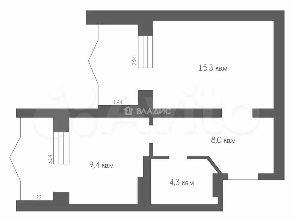 1-к. квартира, 41,6 м, 4/10 эт. - Фото 0