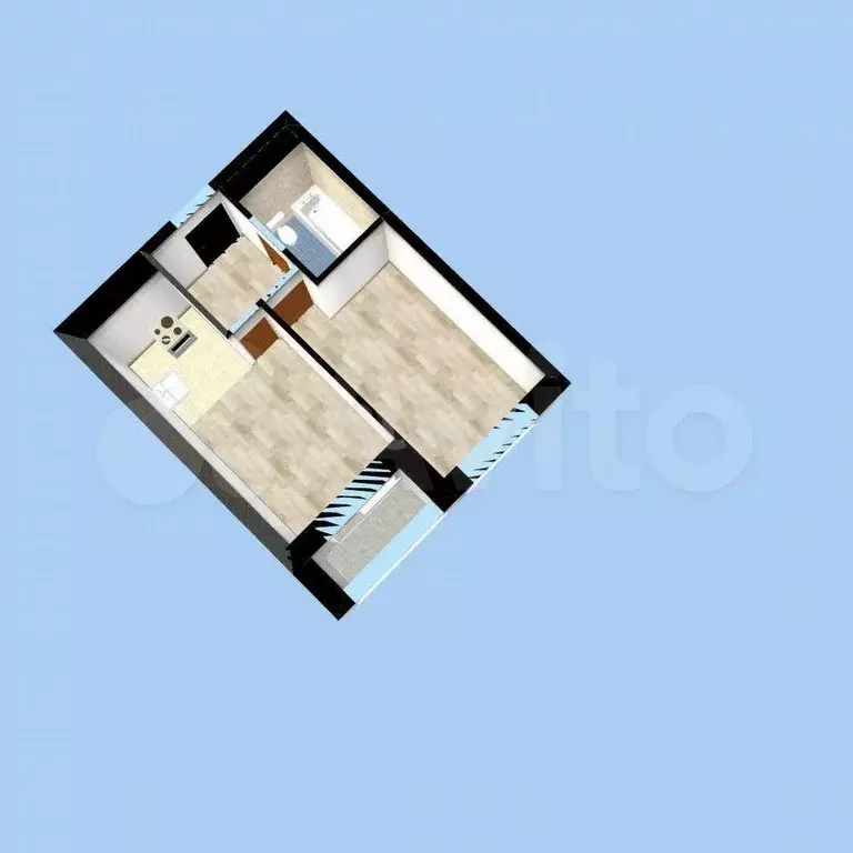 1-к. квартира, 35,6 м, 6/22 эт. - Фото 1