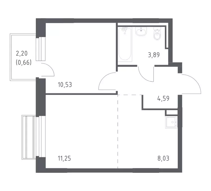 1-комнатная квартира: село Лайково, микрорайон Город-Событие, ЖК ... - Фото 1