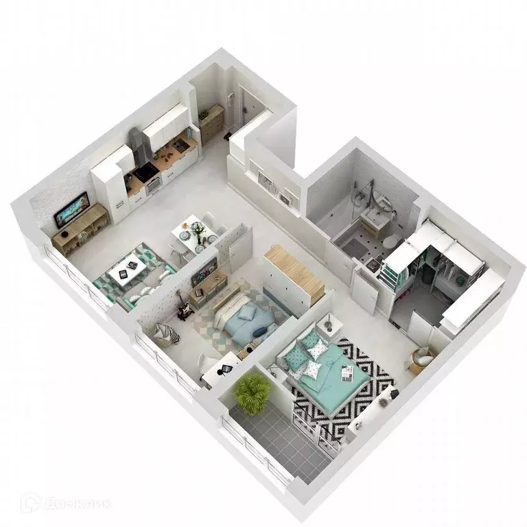 Продаётся 2-к квартира, 57.3 м - Фото 1