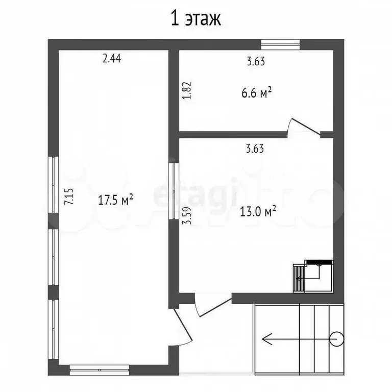 Дача 57,5 м на участке 8,3 сот. - Фото 1