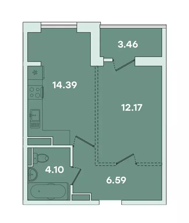 1-комнатная квартира: Иркутск, улица Петрова, 18 (41.64 м) - Фото 0