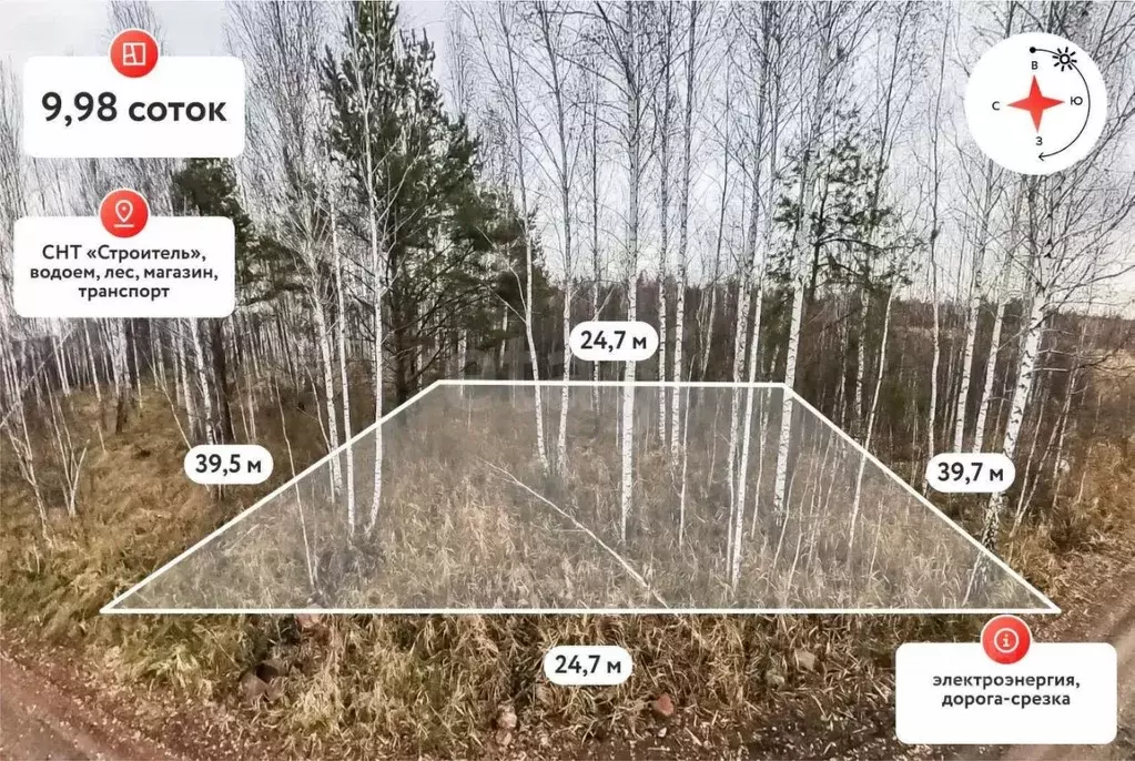 Участок в Тюменская область, Нижнетавдинский муниципальный округ, ... - Фото 2