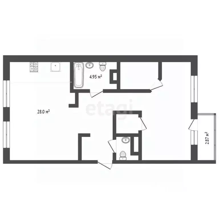 2-к кв. Тюменская область, Тюмень проезд Тихий, 2 (75.3 м) - Фото 1