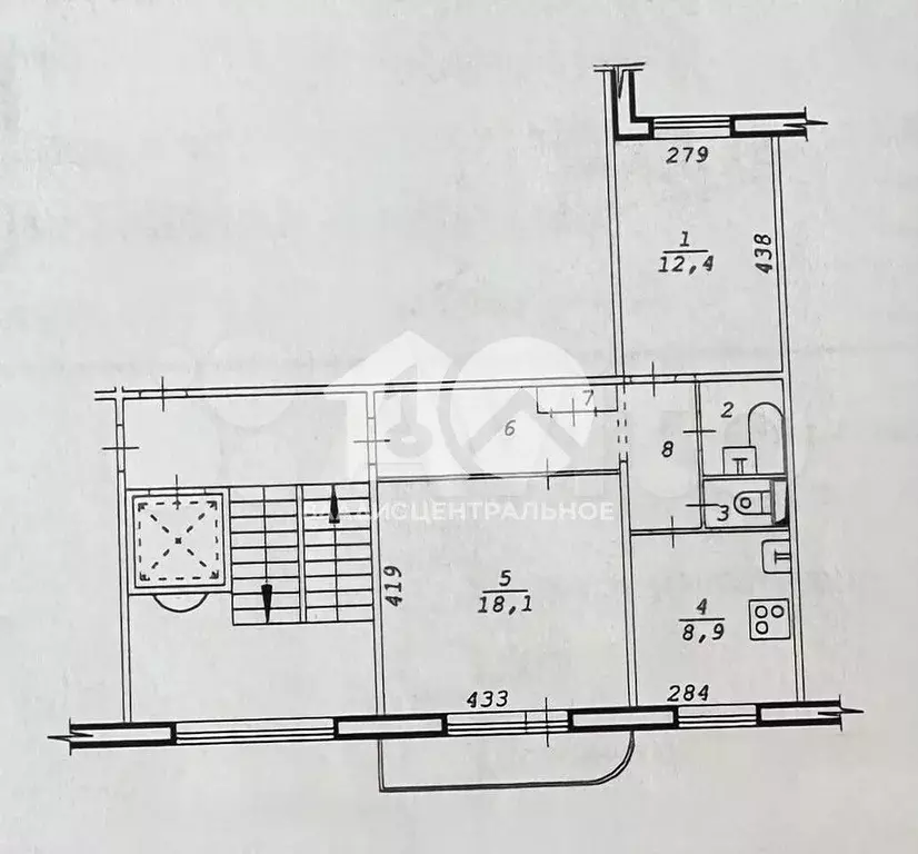 2-к. квартира, 53,1 м, 6/10 эт. - Фото 0
